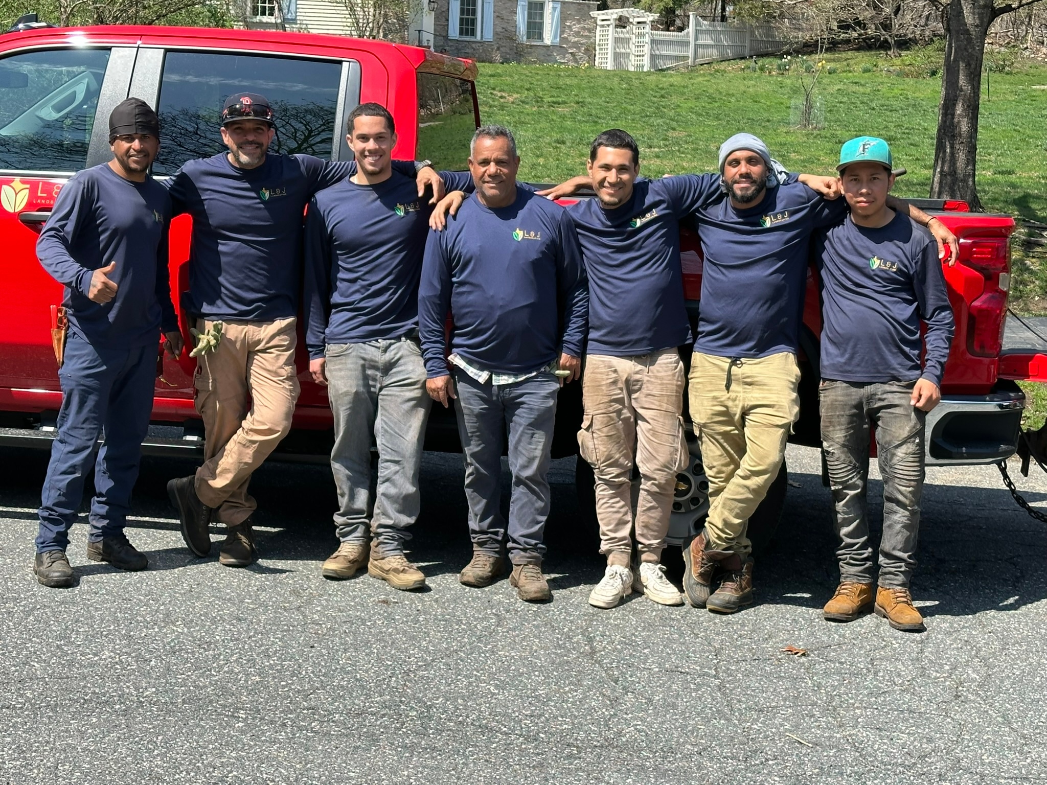 The L&J Landscaping crew